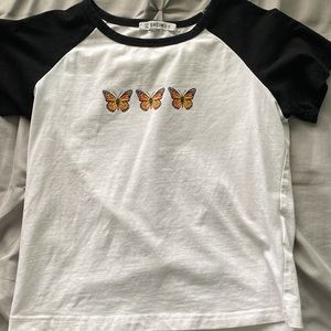 Butterfly crop top from shein, size child 9